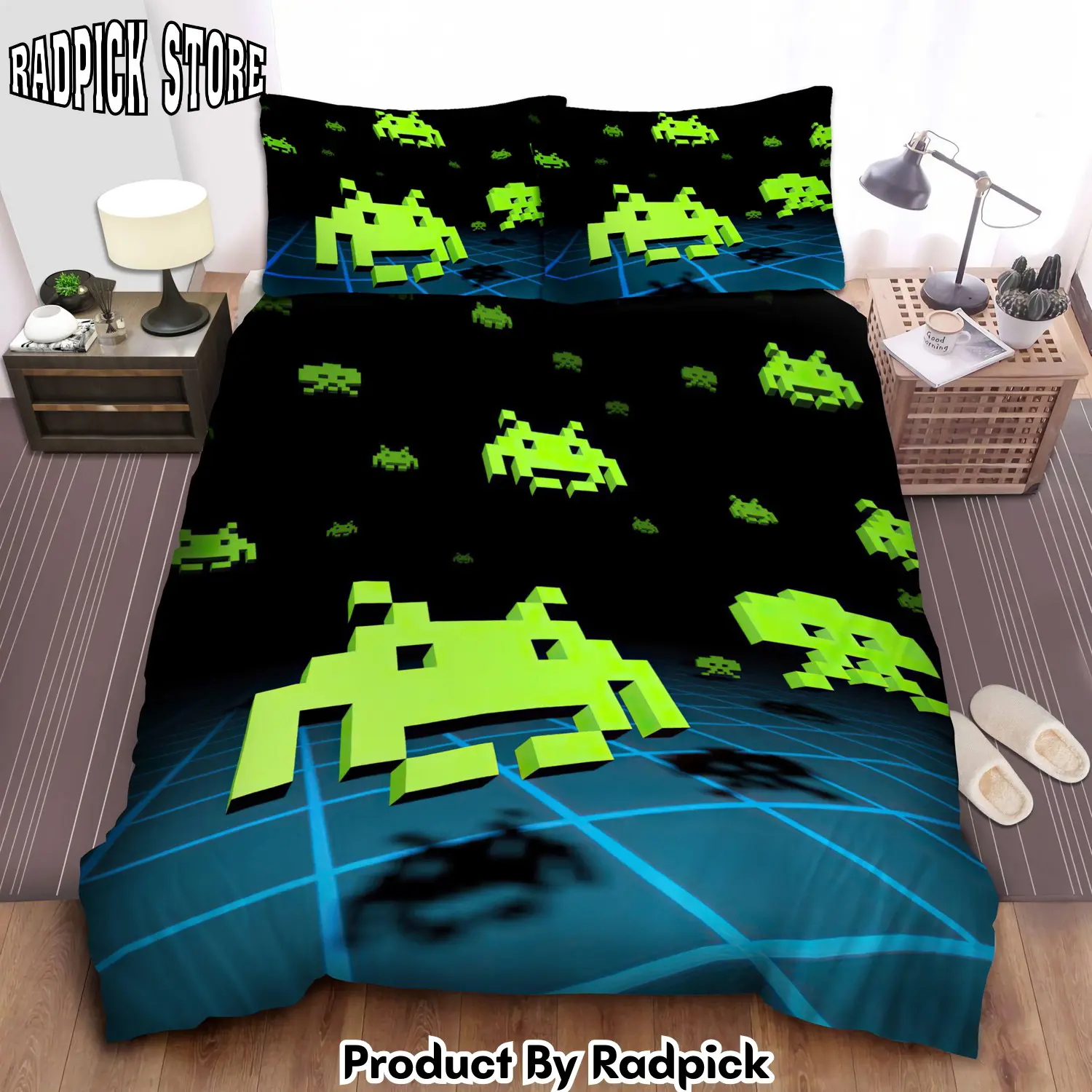 Radpick the army of space invaders in 3d artwork bed sheets spread comforter duvet cover bedding sets rp3271419